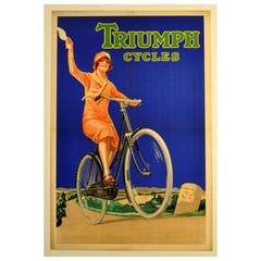 Original Vintage Advertising Poster for Triumph Cycles