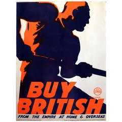 1930er Jahre Poster von Tom Purvis: Kaufen Sie Briten aus dem Empire zu Hause & in Übersee