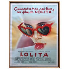 Original vintage movie poster for the film directed by Stanley Kubrick, Lolita