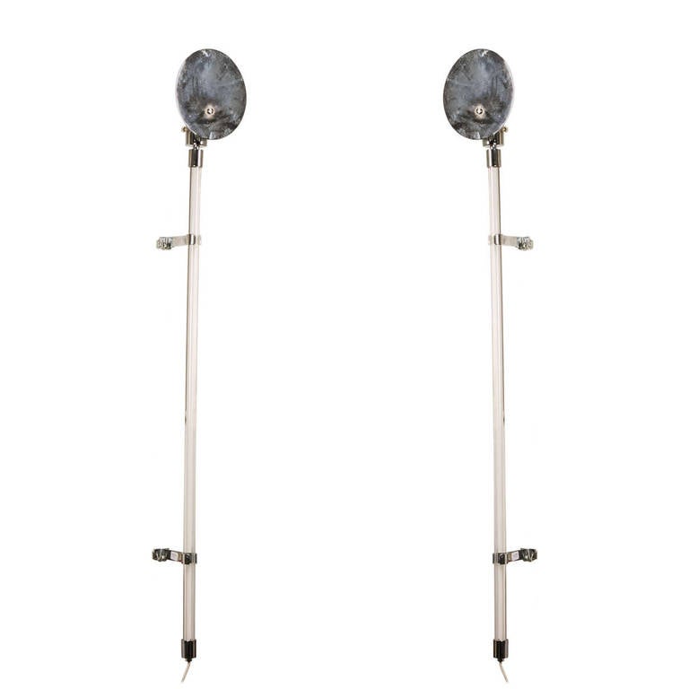 1970s Pair of Sconces by Peter Hamburger for Knoll