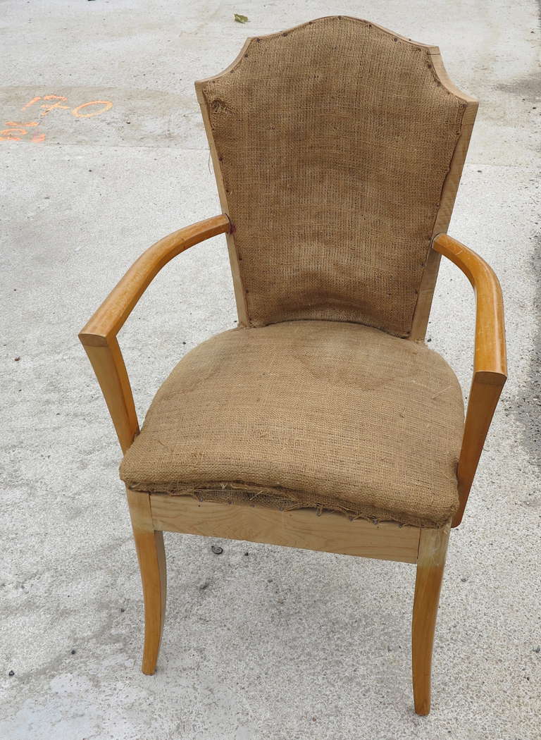 French Four Art Deco Armchair For Sale