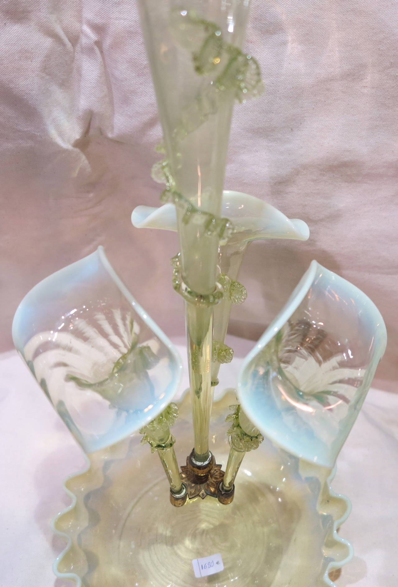 Outstanding Art Nouveau 19th Century Epergne on Plateau For Sale 2