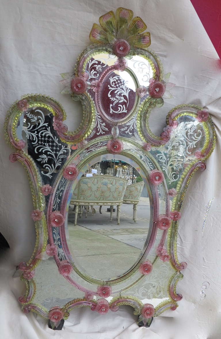Extraordinary Murano Mirror In Good Condition In Paris, FR