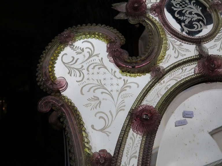 19th Century Extraordinary Murano Mirror