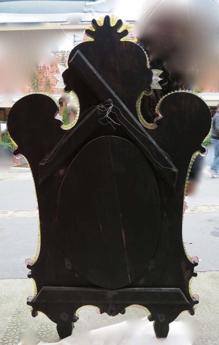 The originality of this mirror can not be described, while Murano Glass circa 1900, in good condition