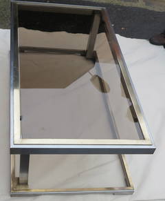 Rectangular Coffee Table with a Smoked Glass Top