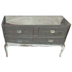 Mirrored Art Deco Four Drawers Chest