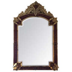 Antique Venitian Enamelled Mirror