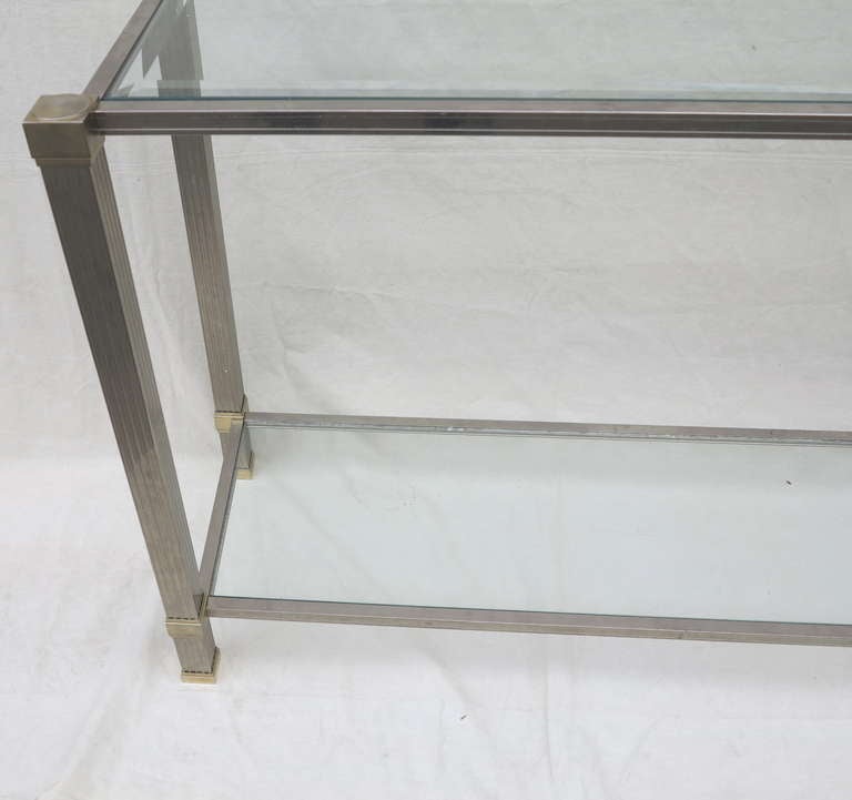 Silver and Gold Pierre Vandel Console For Sale 1
