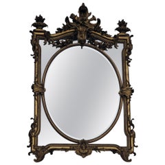 1880 Mirror Parecloses Gilded with Fire Urns