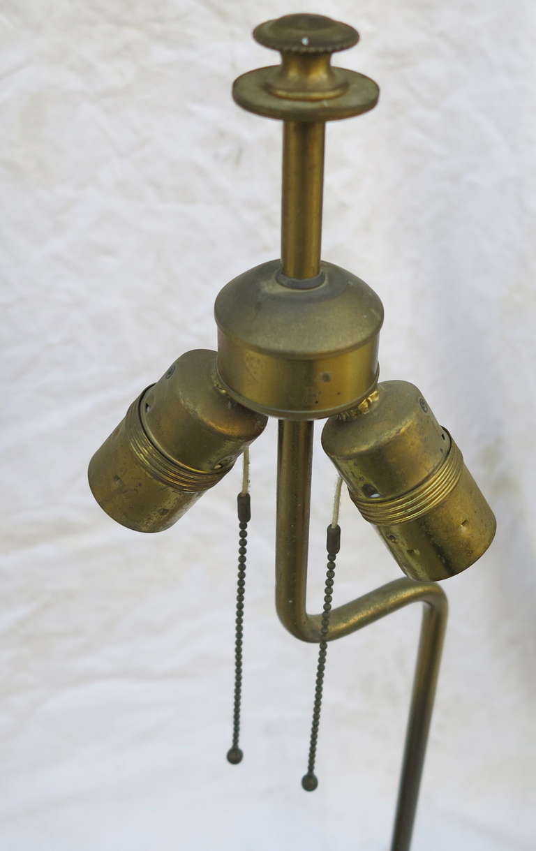 Lampe aus Bronze mit Entenstamm (Ende des 20. Jahrhunderts)