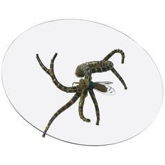 1950-1970 Table has the Bronze Cicada Style Duval-Brasseur Enlightening 10