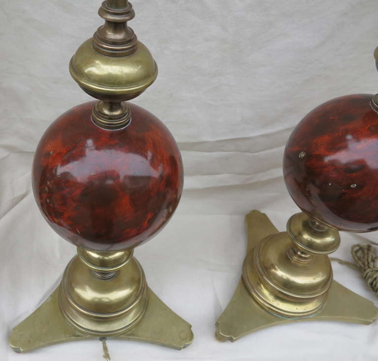 Iron Pair of Table Lamps For Sale
