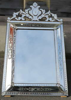 Antique Mirror with Pediment