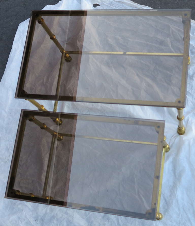 Two Golden Metal Nesting Tables 1