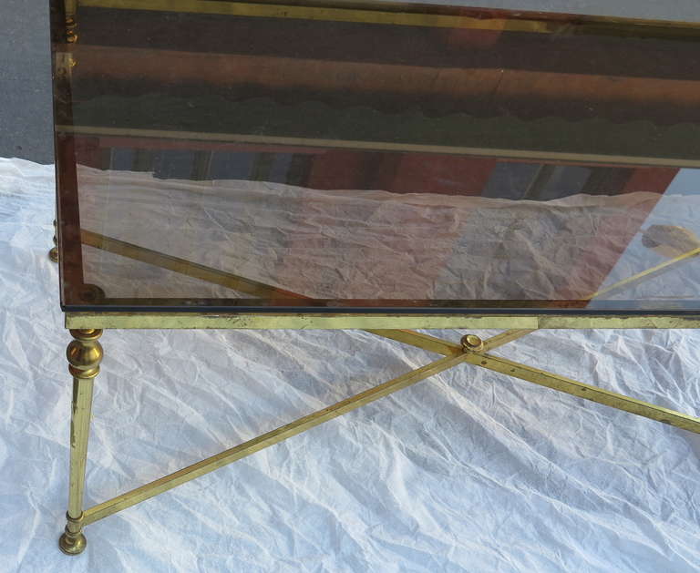 Gilt Metal Coffee Table In Good Condition In Paris, FR