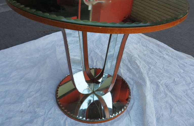 1950/70 Art Deco Pedestal Mirror In Good Condition In Paris, FR