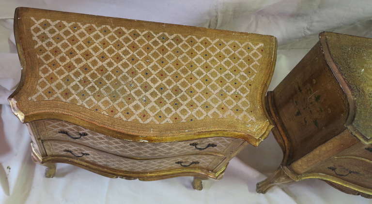 Two Italian Gilt Wood Commodes 2