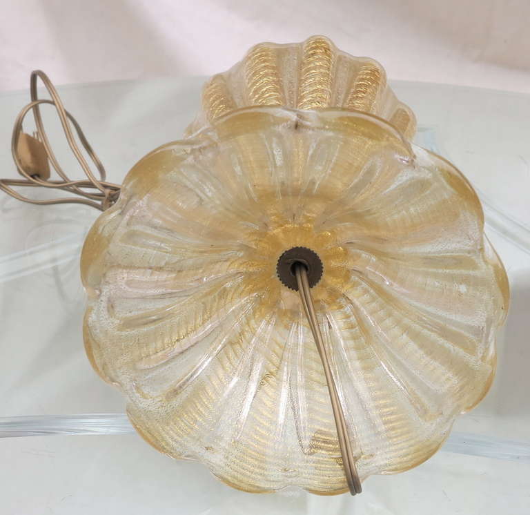 Glass Murano Table Lamp Veronese Style