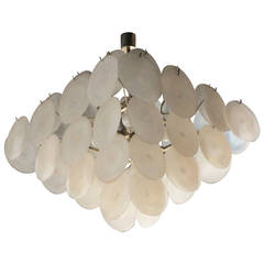 1970s Chandelier in the Style of Vistosi, 58 Pieces