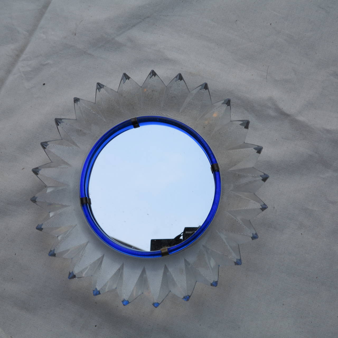 French 1950s Sun-Shaped Mirror signed Lalique, France