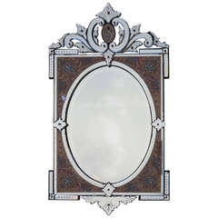 Napoleon III Mirror Enamelled on Colored Cartridges 10