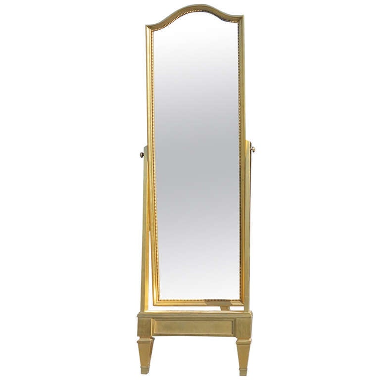 swivel foot mirror gilded with gold leaf at 1stdibs swivel foot mirror gilded with gold leaf at 1stdibs