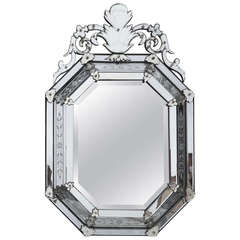 Antique Octagonal Venetian Mirror