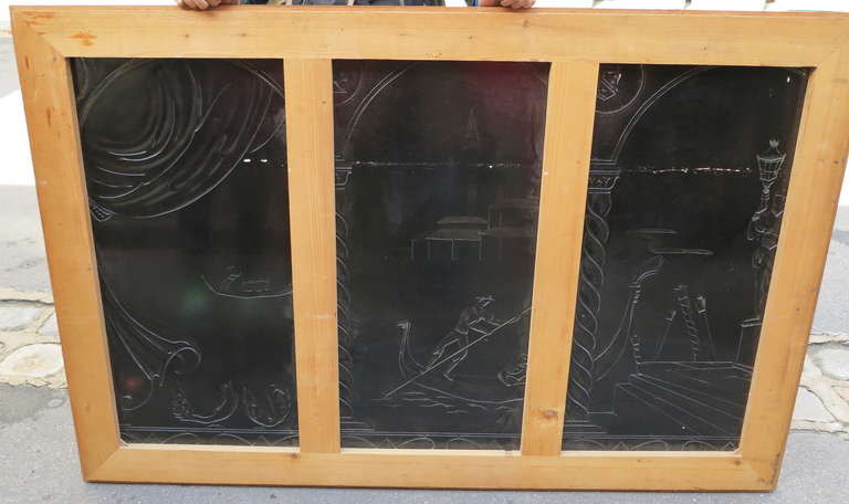 Eglomise Glass Panel 