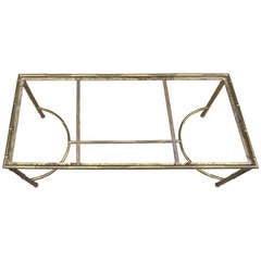 Coffee Table with Bronze Spacer Model Bamboo