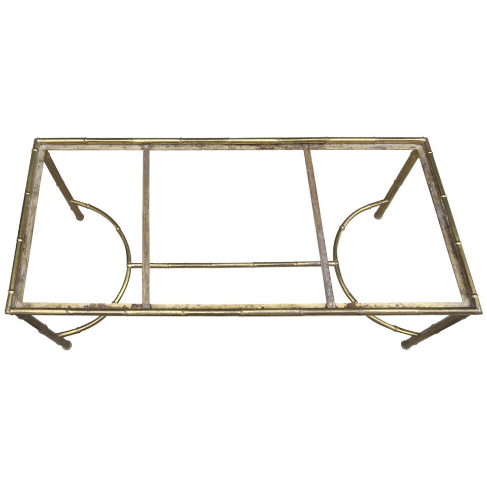 Coffee Table with Bronze Spacer Model Bamboo