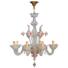 Murano Chandelier with Eight Arms