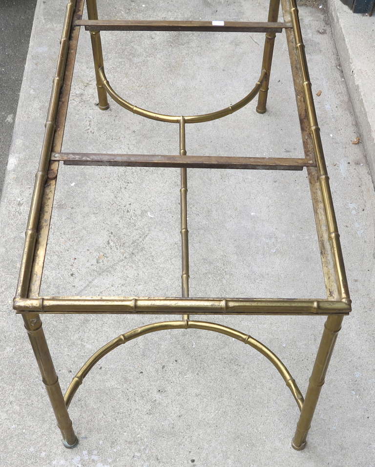 French Coffee Table with Bronze Spacer Model Bamboo