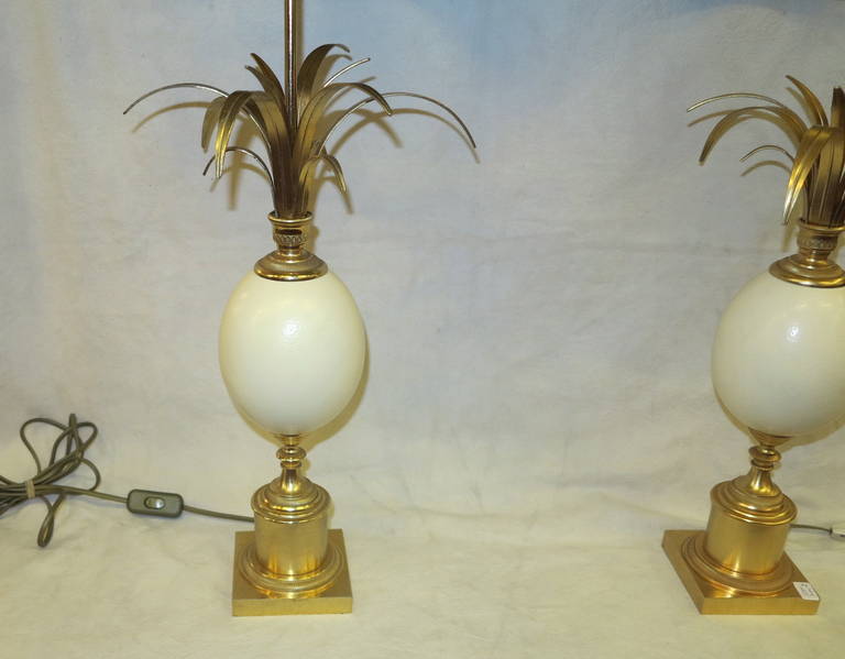 French 1970' Pair of Table Lamps In The Style Of  Maison Charles