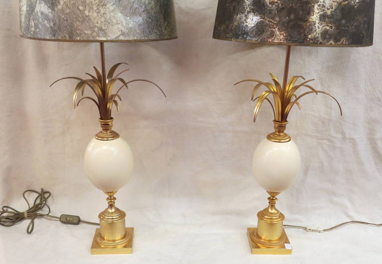 Milieu du XXe siècle Paire de lampes de bureau des années 1970 dans le style de  Maison Charles