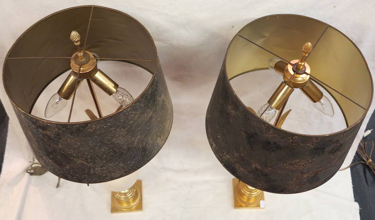 1970' Pair of Table Lamps In The Style Of  Maison Charles 1