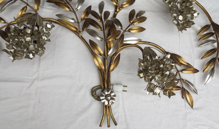 French Wisteria Sconce with Four Lignts