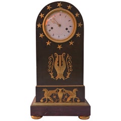 1795 Reloj Período Directorio tiene l Ouroboros en Bronce Bicolor