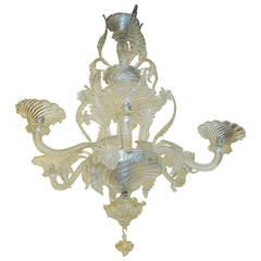 Chandelier Murano Crystal with Six Lights, 1950-1970 9
