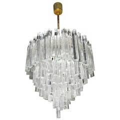 Spiral Murano Glass Chandelier by Venini