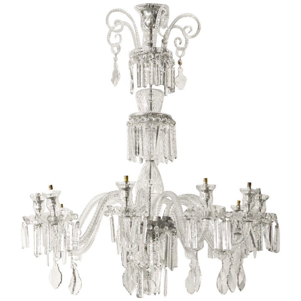 Lustre en cristal de Bohème des années 1900 en vente