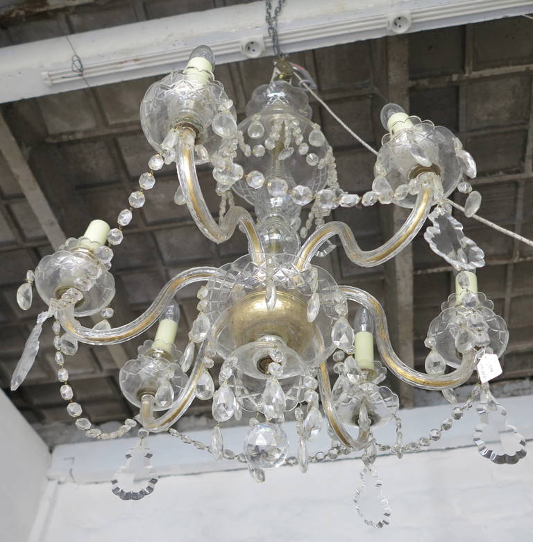 Six-Light Chandelier In Good Condition For Sale In Paris, FR