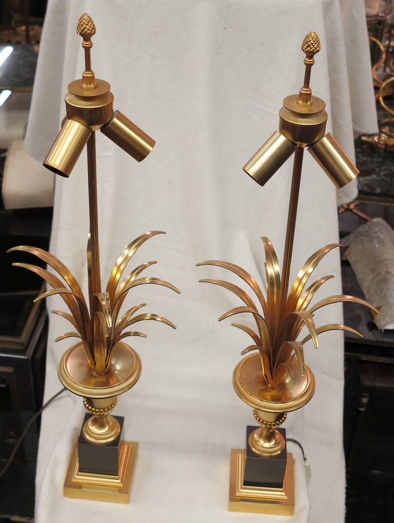 Neoclassical 1970' Pair of Table Lamps In The Style Of Maison Charles