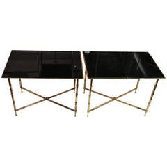 Pair of Maison Bagues Coffee Table Bamboo Model