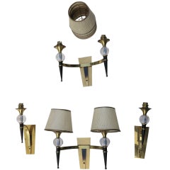 Sconces in the Manner of Jacques Adnet