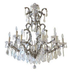 Large Cage Frame Chandelier 10 Arms 16 Lights
