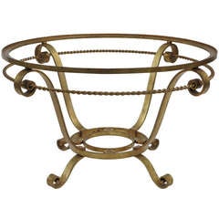 Wrought Iron Gilt Round Coffee Table