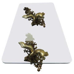 Gilt Bronze Eagles Coffee Table by Boeltz for Roméo Paris 12