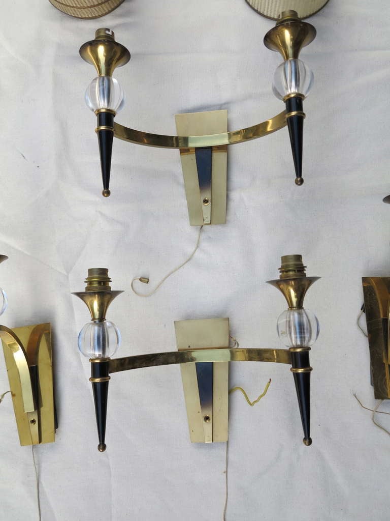 Mid-20th Century Sconces in the Manner of Jacques Adnet