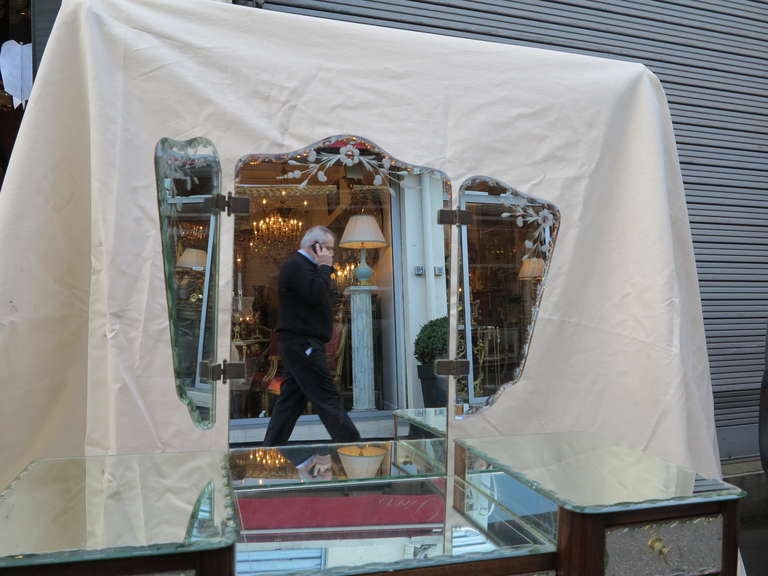 Italian Dressing Table with Romantic Venetian Mirrors